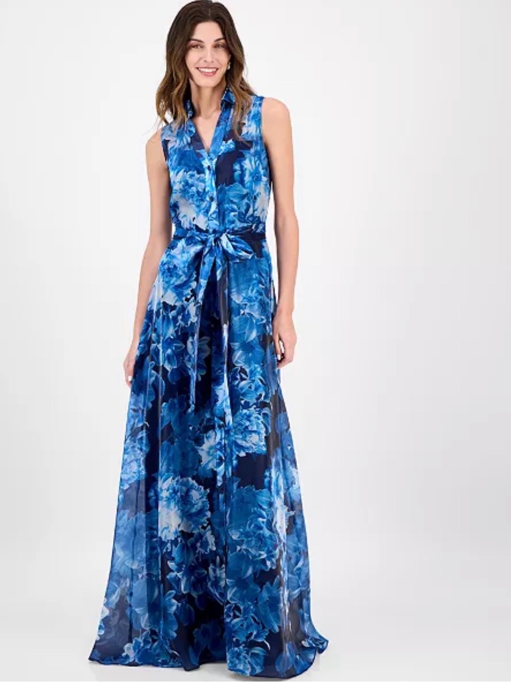 Julia Jordan Floral Organza Gown, Size 6